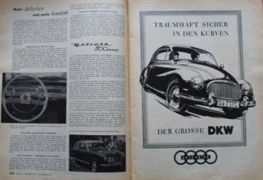 "Krafthand - Internationale Automobilausstellung" Automobile-Magazine 1957 Borgward-Motiv (9229)
